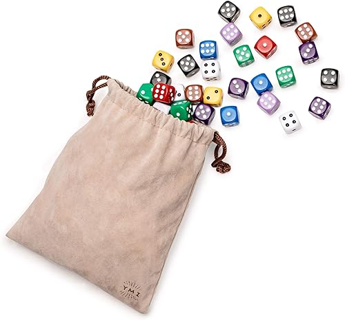 Miniatura 3 de Yellow Mountain Imports Ultimate Dados redondeados de 6 caras, juego de 100, 0.630 in, dados multicolor para juegos de mesa, juegos de dados, juegos