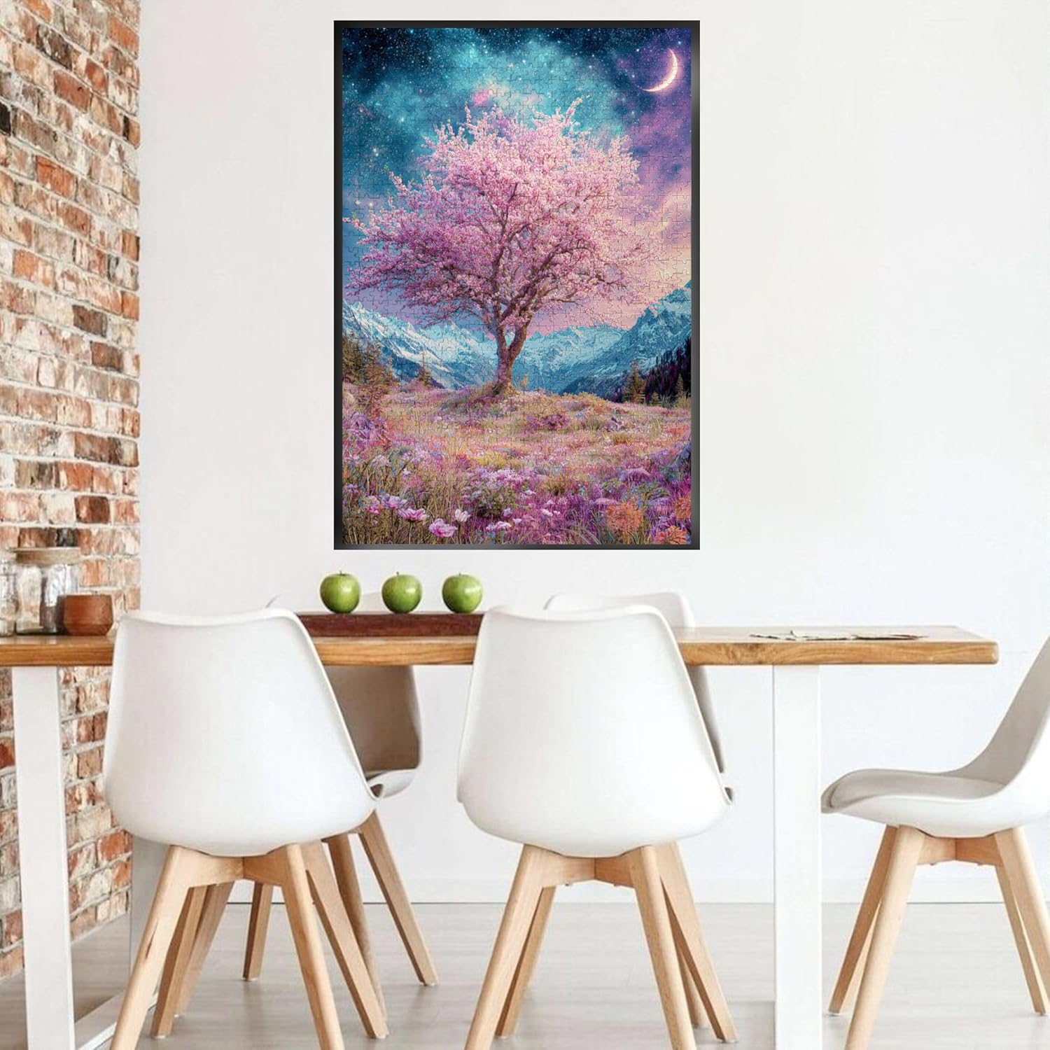 1000 Piece Puzzle for Adults – Enchanted Cherry Blossom Under Moonlit Sky Premium Jigsaw Puzzle， Challenging & Colorful Large Puzzle， Family Activity & Gift for Women & Grandmother