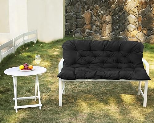 Miniatura 5 de Cojines de repuesto impermeables para columpios de porche de 2 a 3 plazas, cojines de columpio para exteriores para muebles de exterior, color