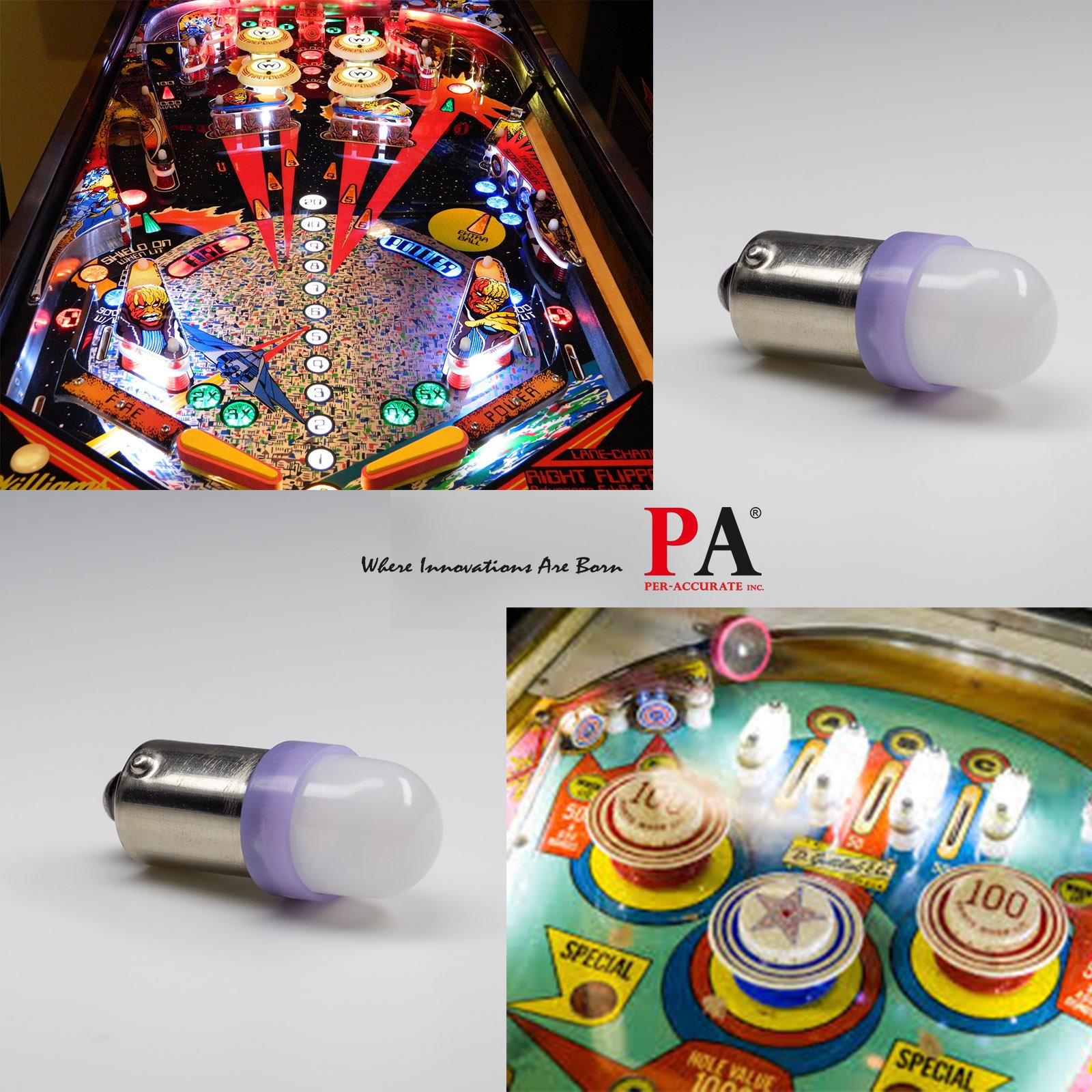 PA LED 10PCS T11#44#47%1893#756#1847 ba9s 2 SMD 2835 LED 6.3V DC Bayonet Pinball Machine Light Bulb Purple - Image 3