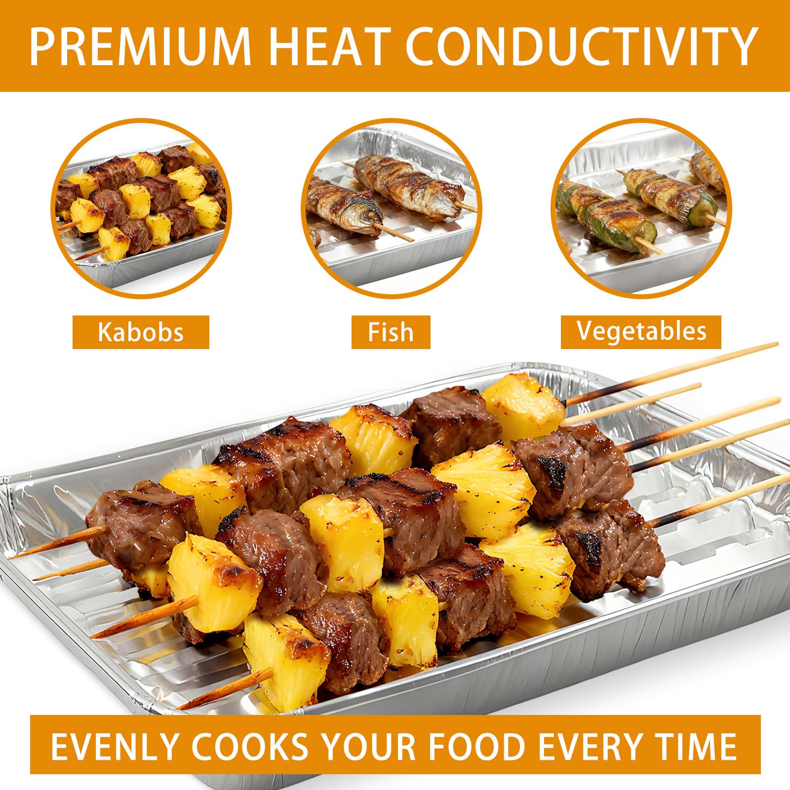 40 paquetes de sartenes extragrandes de papel de aluminio resistente, bandejas desechables para barbacoa, catering, perfectas para restaurantes de cangrejos de río de 12 x 9 pulgadas