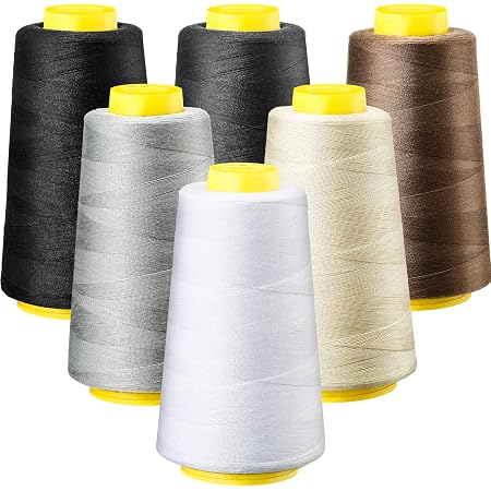 Amazon.com: ilauke 12 X 1500M Overlock Sewing Thread Polyester Thread ...