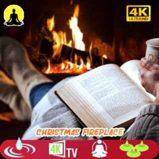 Christmas Crackling Fireplace Fire Sound Soothing Relaxation🔥Holiday Romantic Fireplaces meditation No Ads