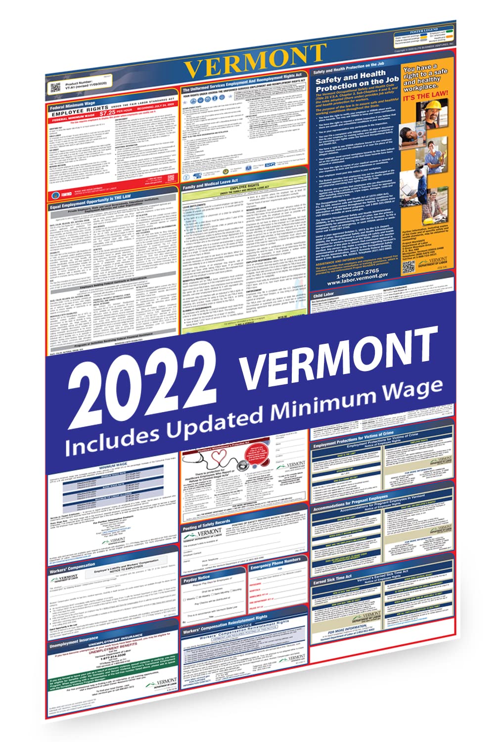 Buy Vermont 2022 Labor Law All in One State and Federal Labor Law for