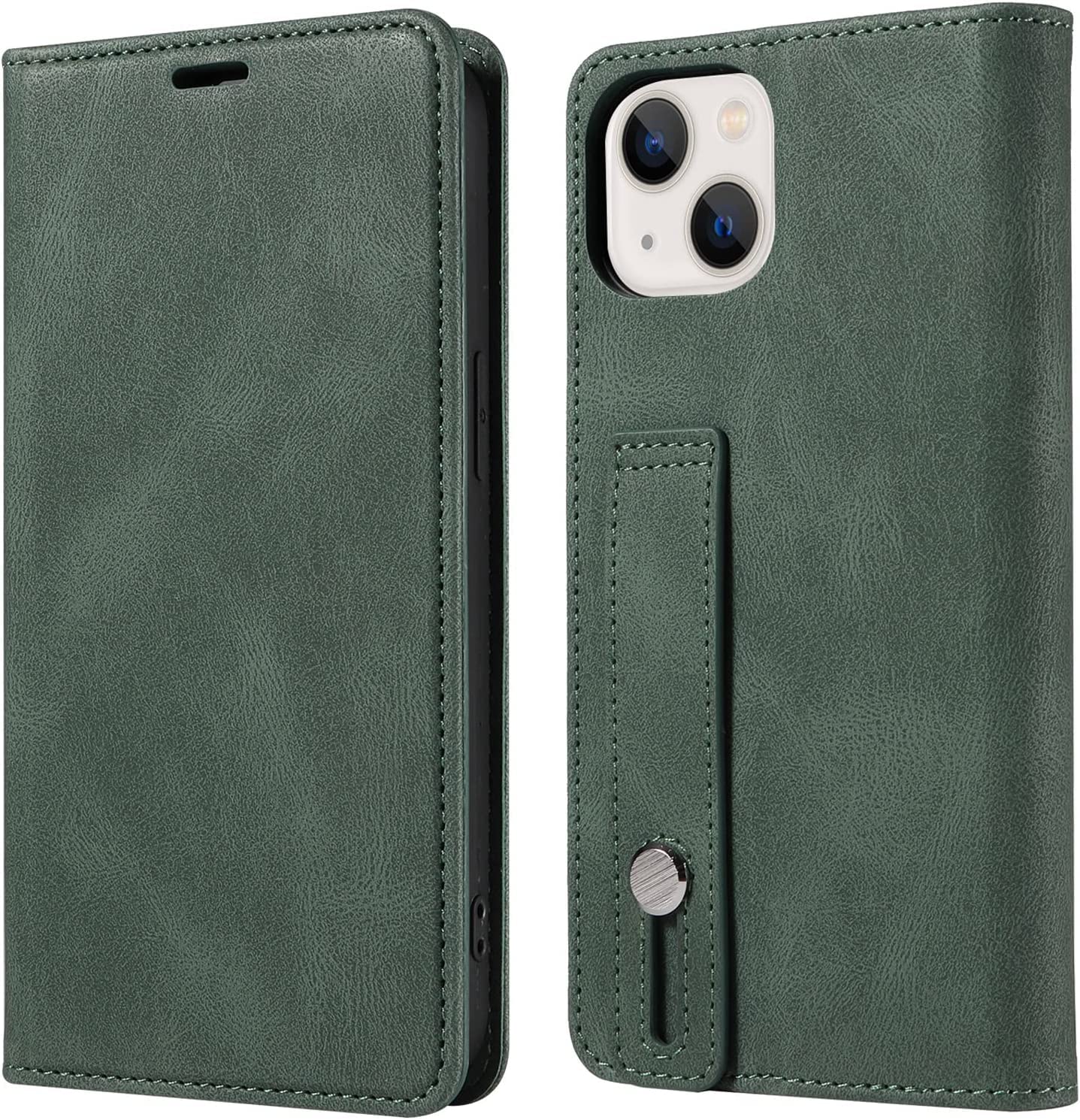 Étui portefeuille iPhone 13 Mini vert idéal pour visionner vos vidéos - 7