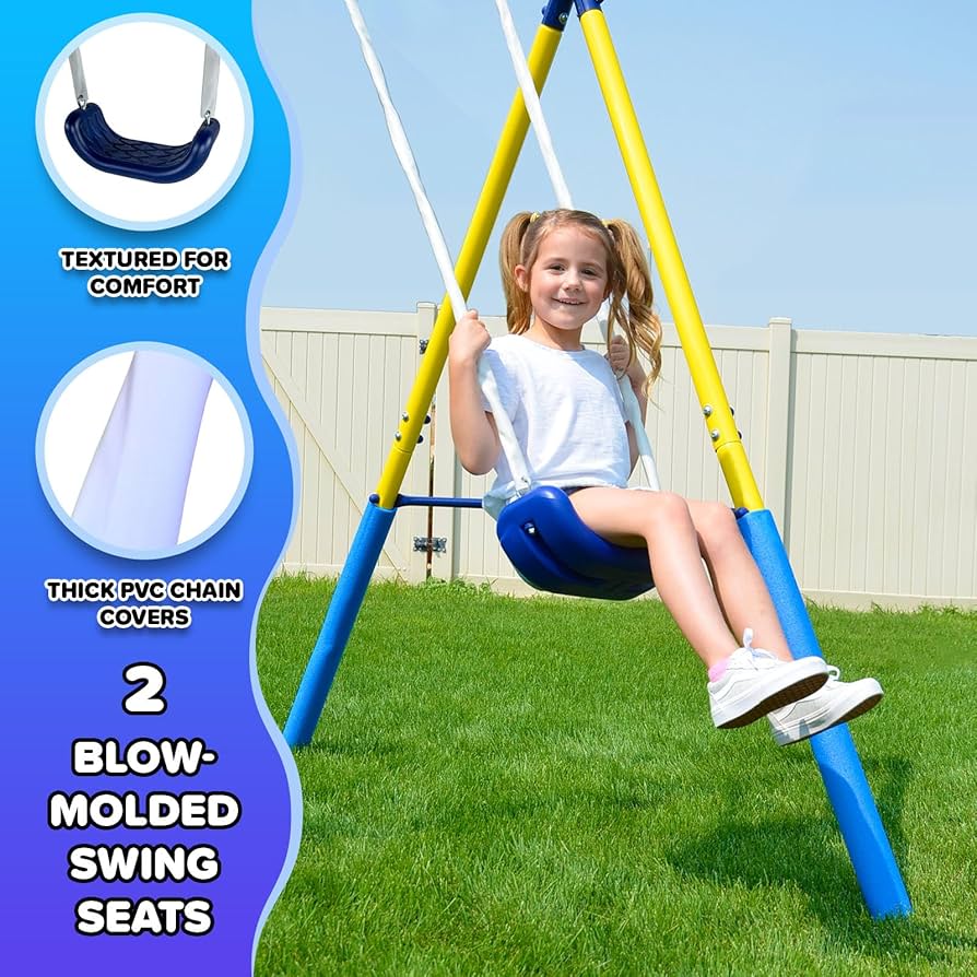 Amazon.com: Sportspower My First Metal Swing Set with Slide