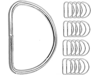 Mandala Crafts Metal D Ring Assortment - Heavy Duty D-Ring Bulk Pack ...
