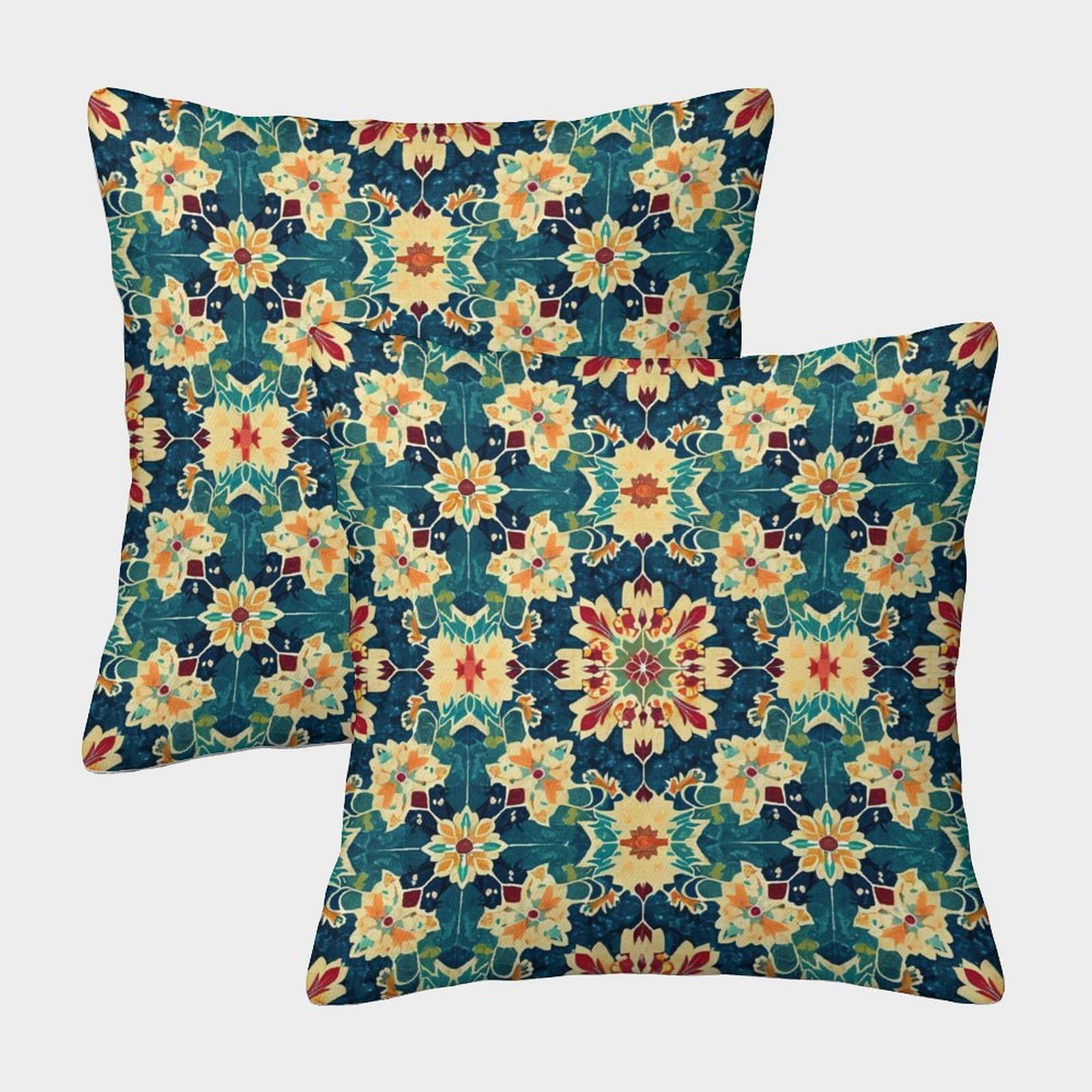 kaiyun 2 Pack Geometric Patterns, Stars, Polygons 3D Cushion Cover Pillow Cover Sofa Outdoor Decoration Square 45x45cm