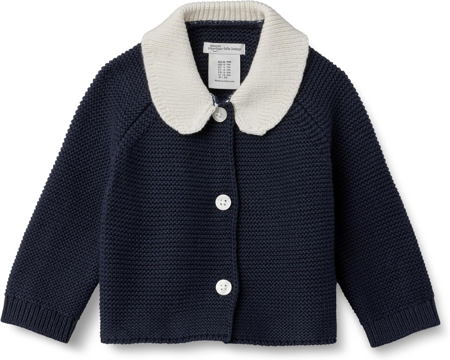 Unisex Toddler & Baby Peter Pan Collar Sweater Jacket by Amazon Essentials & Sofia Grainge