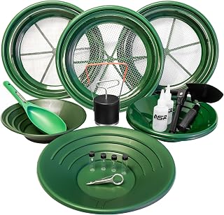 ASR Outdoor 16pc Gold Prospecting Equipment Field Kit with Classifier Screens