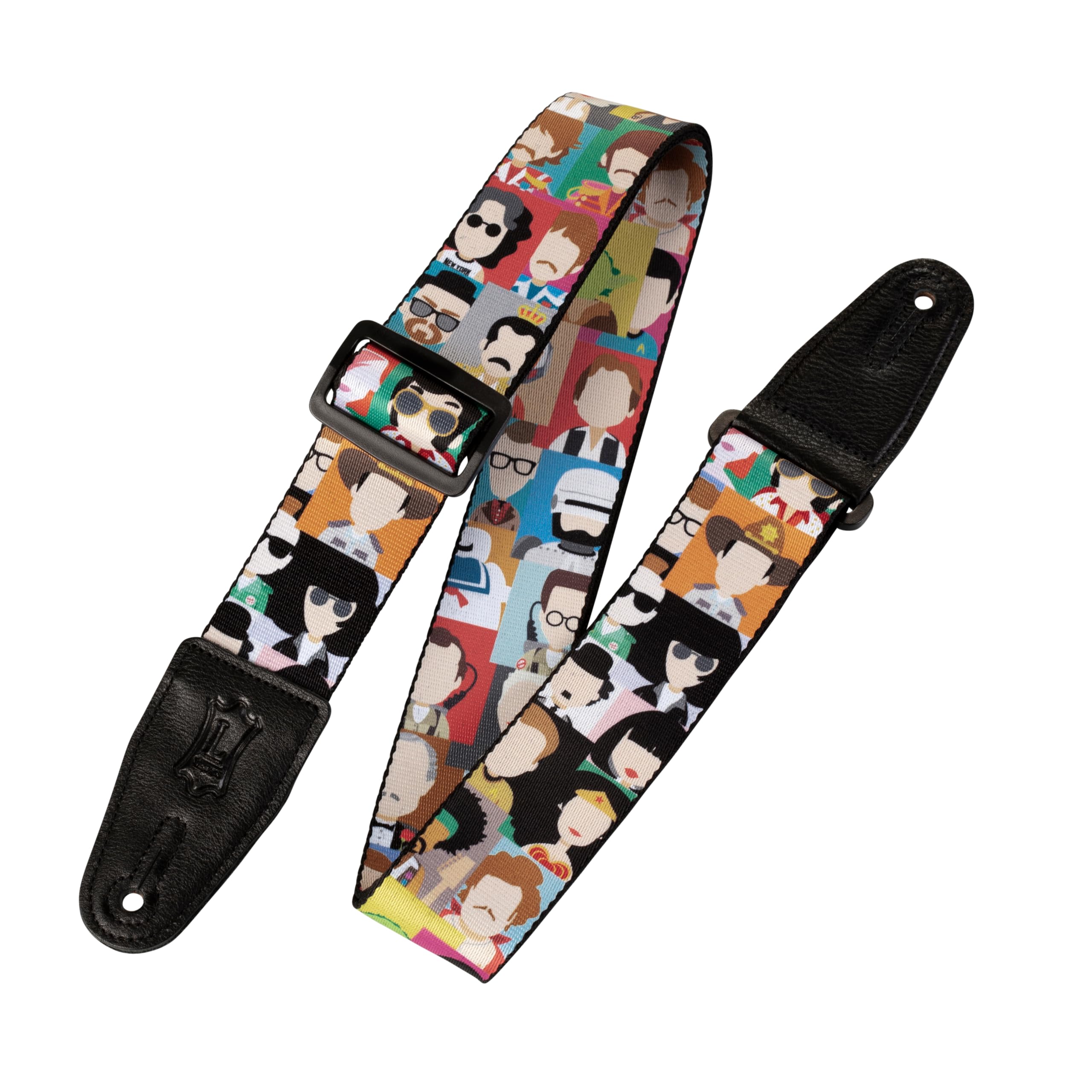 Levys MPD2-104 Sublimation Polyester Guitar Strap, Pop Icon Avatars (NEW)