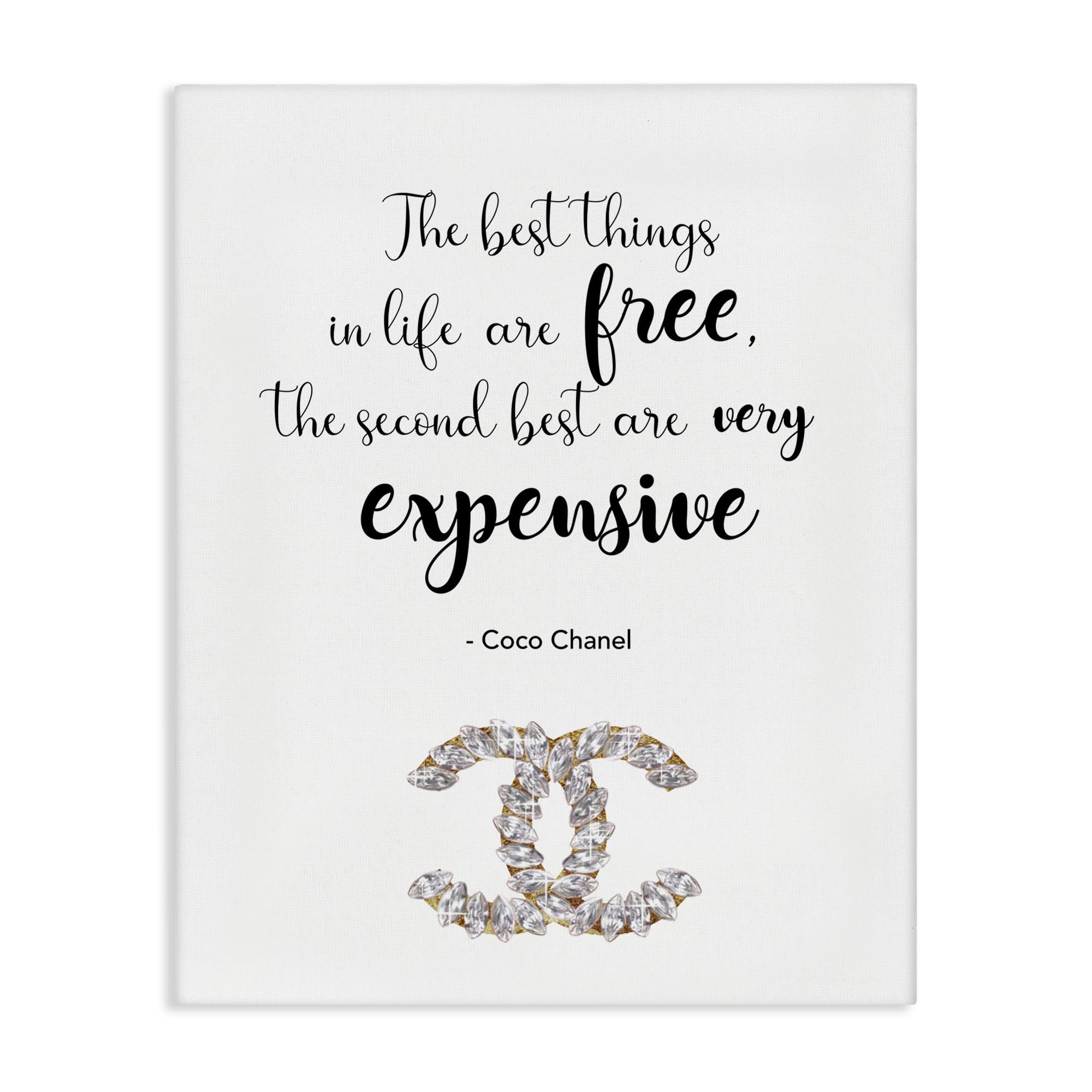 Stupell Industries Best Things In Life Fashion Phrase, Designed By Ziwei Li, 16 x 20, Canvas Wall Art