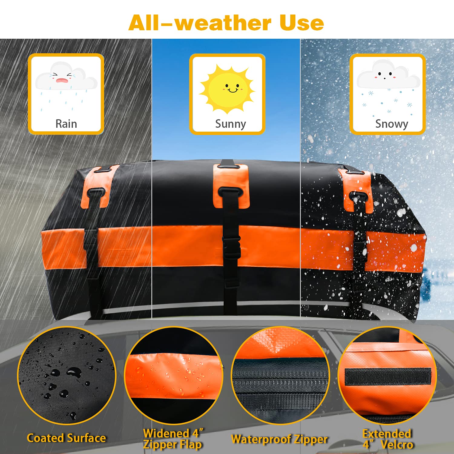 Buy Rooftop Cargo Carrier, Waterproof Soft Car Top Carrier Roof Bag 21