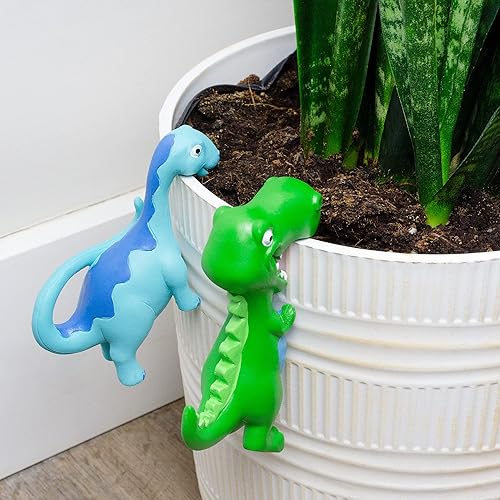 Miniatura 3 de Juego de 2 macetas de dinosaurio (juego de 2); maceta colgante y maceta decorativa accesorios de borde para macetas, adornos de patio