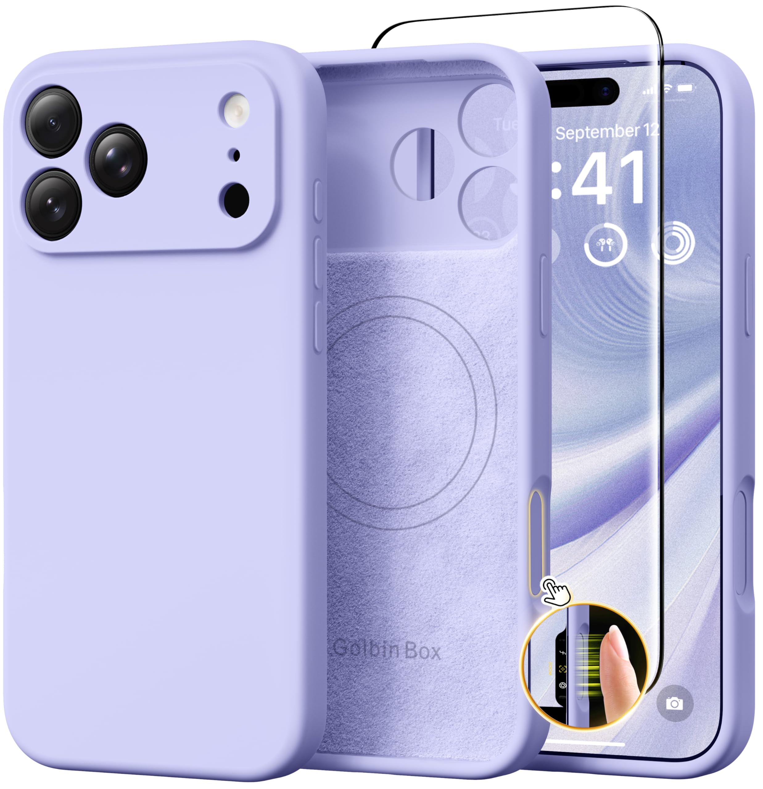 GolbinBox Magnetic for iPhone 18 Pro Max Case/17 Pro Max Case, Lilac