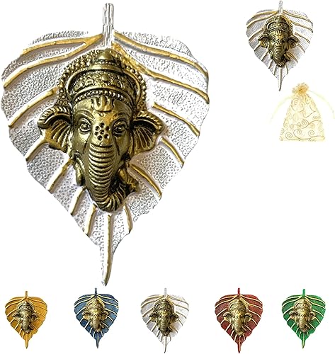 Vista 13 de LOVENSPIRE Ganesha Diwali - Decoración de hojas de metal para colgar en la pared para el hogar y la oficina, regalo de regreso de inauguración