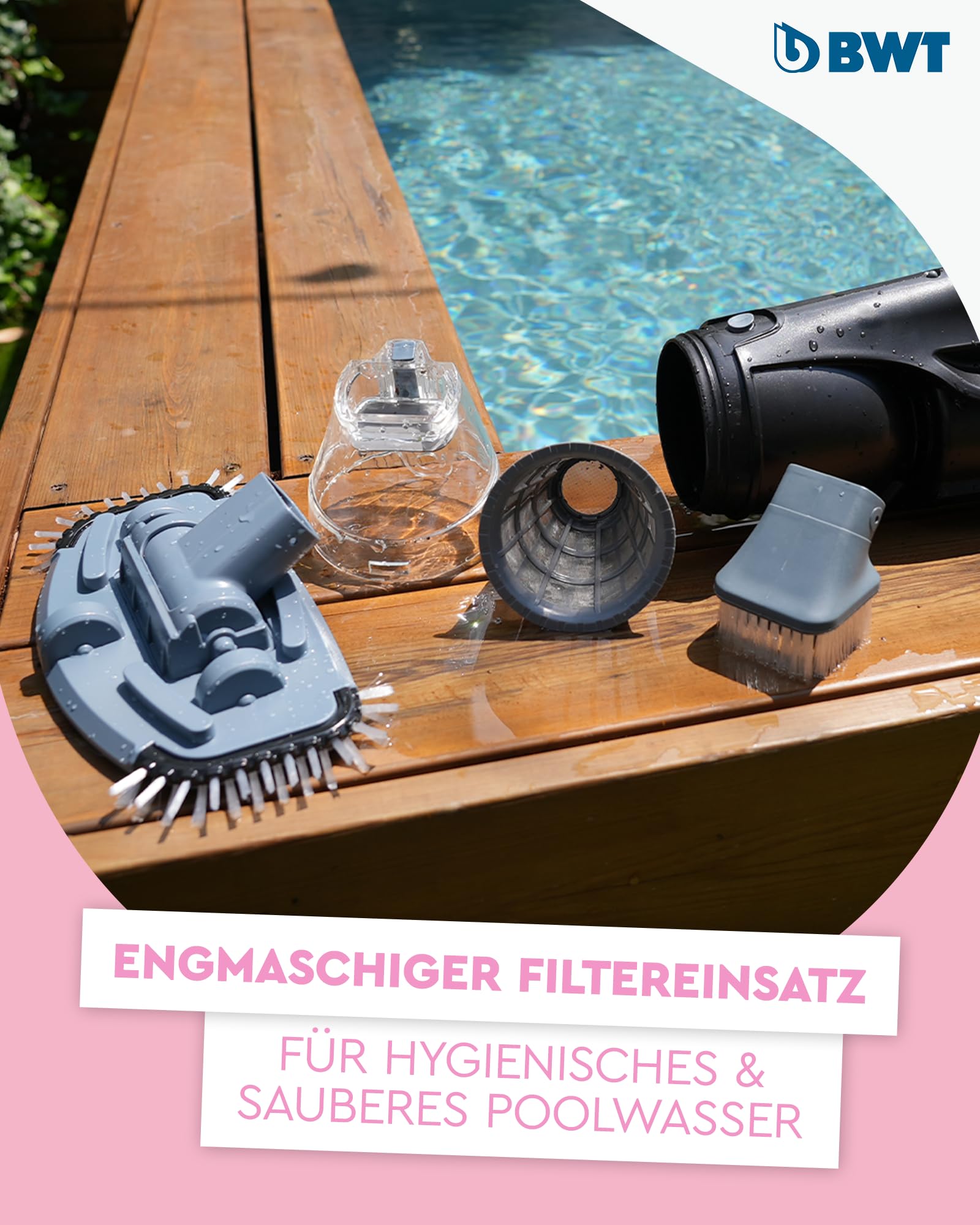 BWT Poolsauger Akku FSA400 | Effiziente Reinigung von Pools | Kabelloser Betrieb mit maximaler Bewegungsfreiheit | Poolroboter | Pool Zubehör | Poolreiniger | Pool Bodensauger