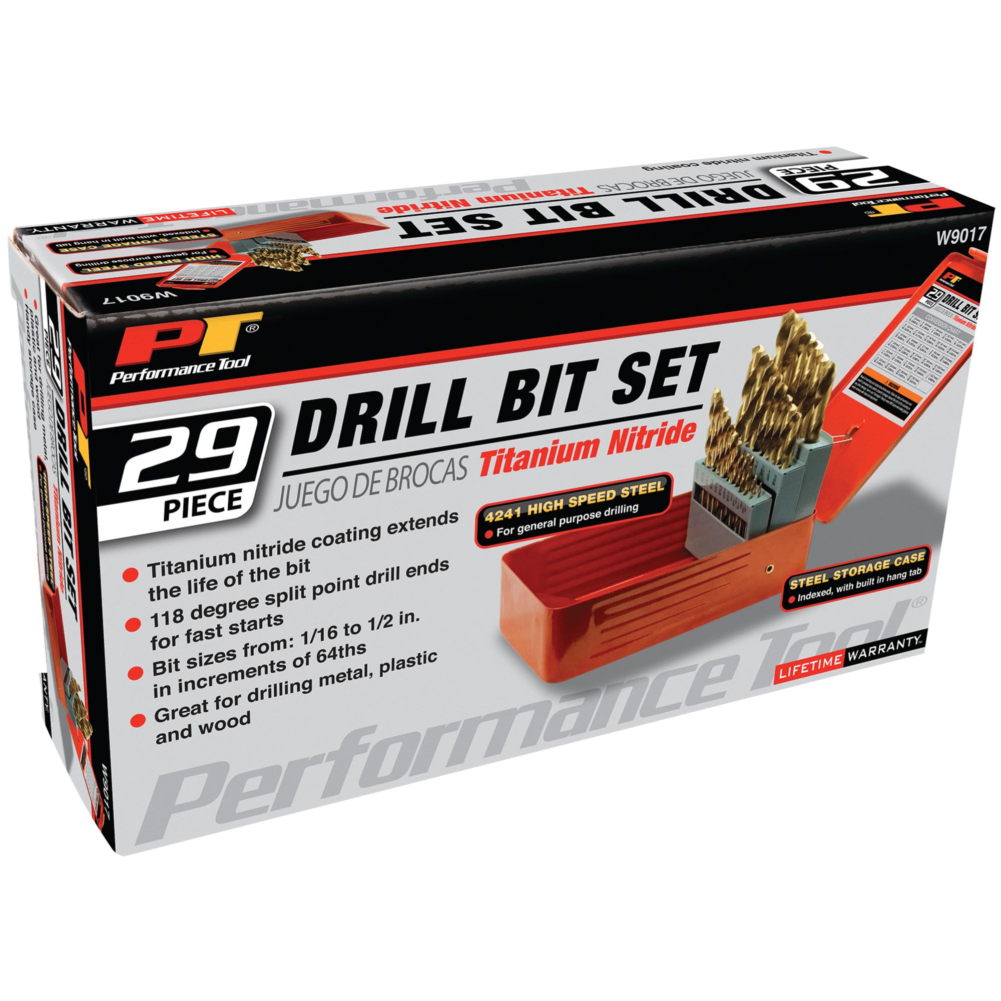 Amazon.com: Performance Tool W9017 Drill Bit Set with Steel Case