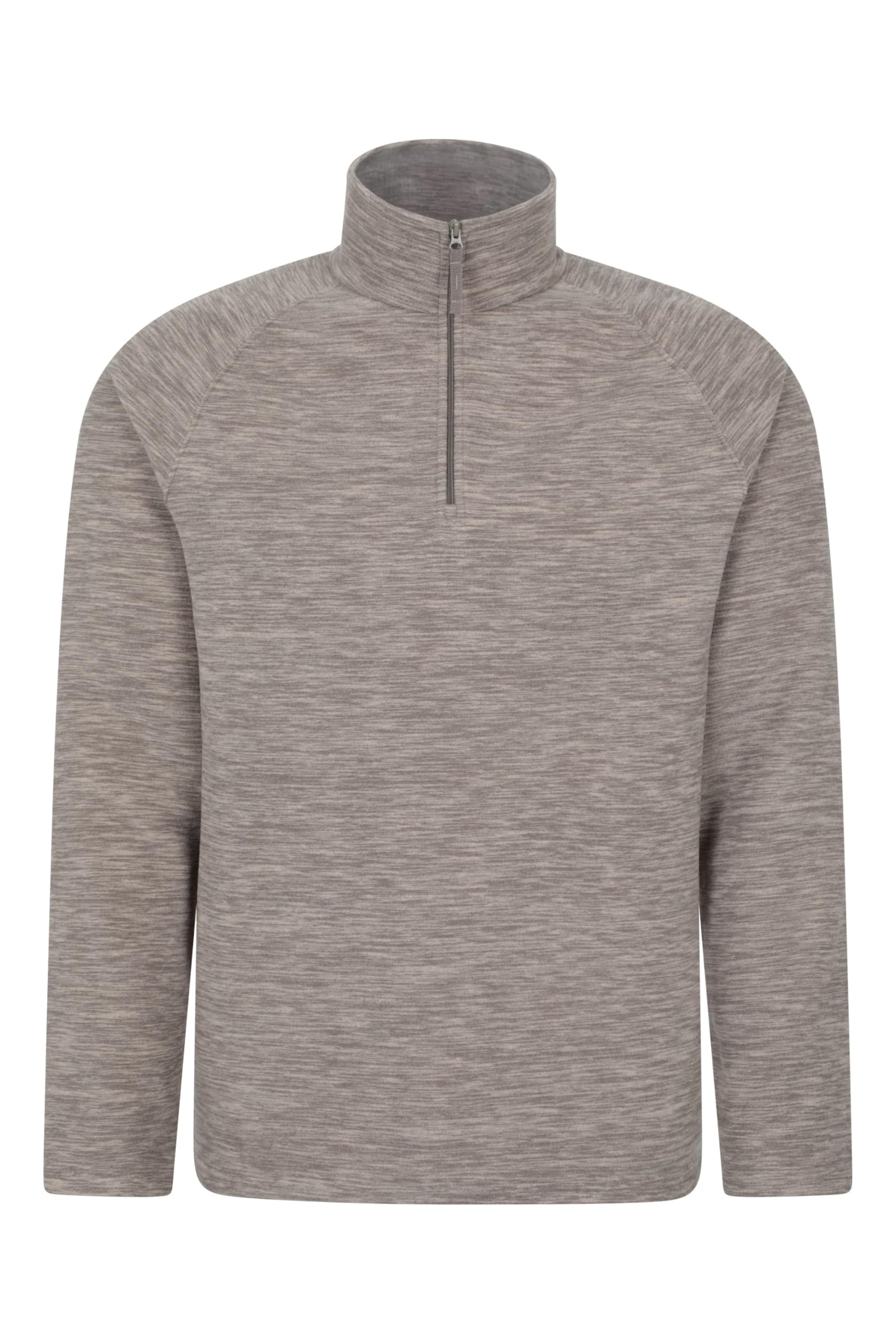 Mountain Warehouse Men's Light Brown Snowdon Ii Fleece - Antipill Microfleece, Quick Drying Pullover - Travel Xxs