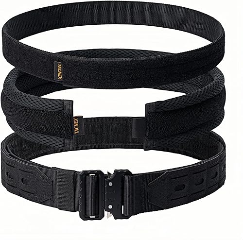 Cinturón táctico de combate MOLLE de liberación rápida de 2 pulgadas con almohadilla trasera de 2 13 pulgadas, cinturón inferior de 1.5 pulgadas