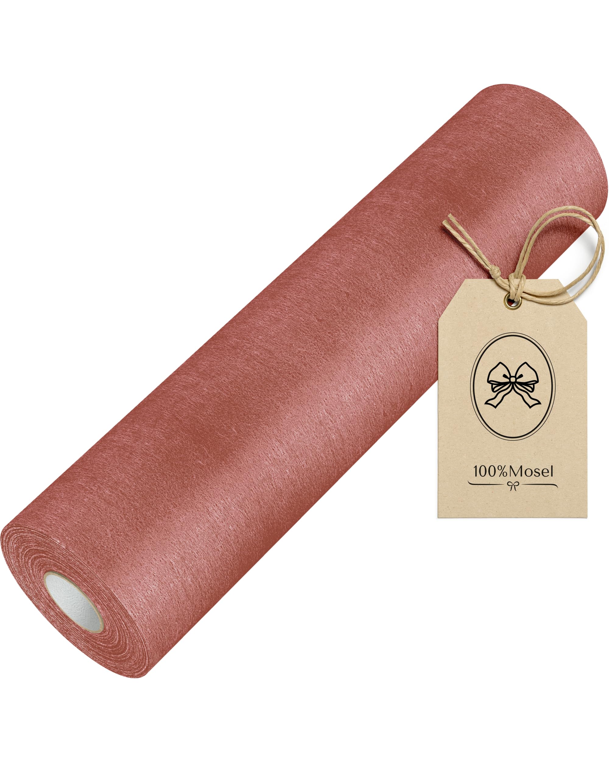 100%Mosel Vlies Tischläufer, in Bunt (30 cm x 25 m), dekoratives Tischband aus Stoff, edle Tischdeko für Geburtstage & Hochzeiten, Bunte Dekoration zu besonderen Anlässen