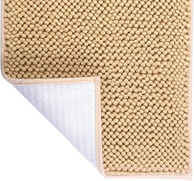 Delxo Front Door Mat, Durable Entryway Rug Floor Mat for Home, Versatile Indoor Outdoor Rugs, Soft Absorbent Non Slip Go Away Door mat, Easy to Clean Machine Washable 24"X 36", Beige