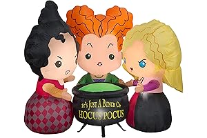 4.5 ft Tall Airblown Inflatable Hocus Pocus Sanderson Sisters Scene