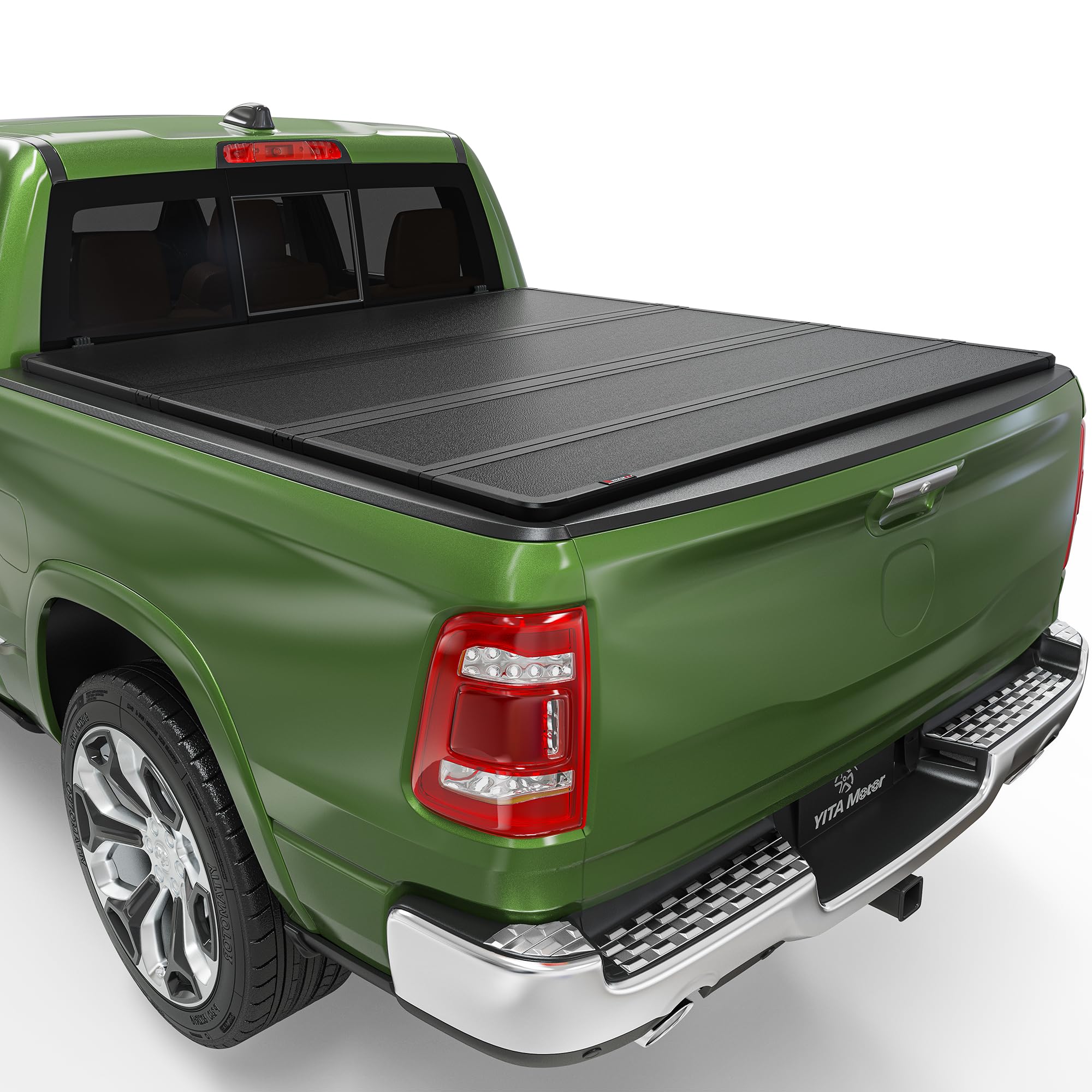 YITAMOTOR Quad Fold Hard Truck Tonneau Cover Fits for Dodge Ram 2500 3500 2003-2025 with 6.4ft Bed w/o Rambox, Heavy-Duty Aluminum Alloy Bed Cover