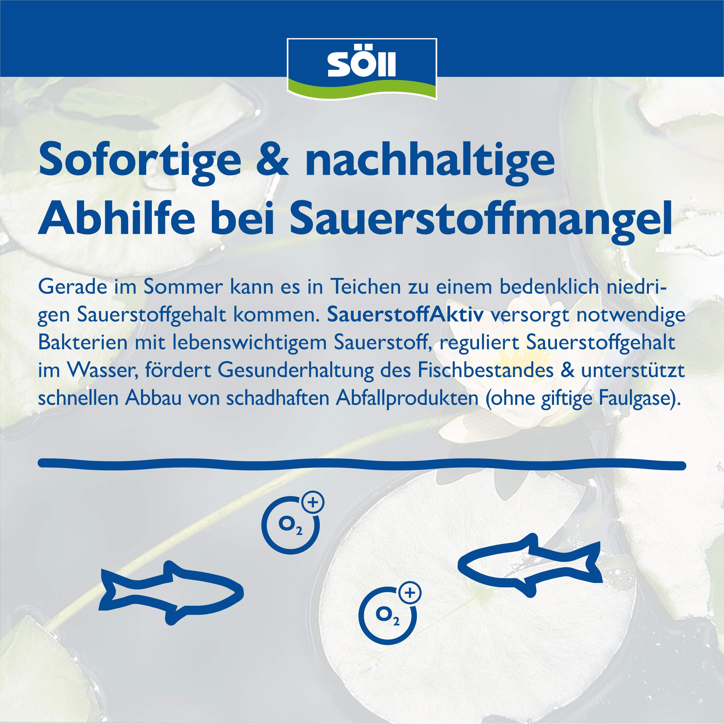 Söll SauerstoffAktiv 1 kg Teichpflegemittel gegen Sauerstoffmangel und Gerüche