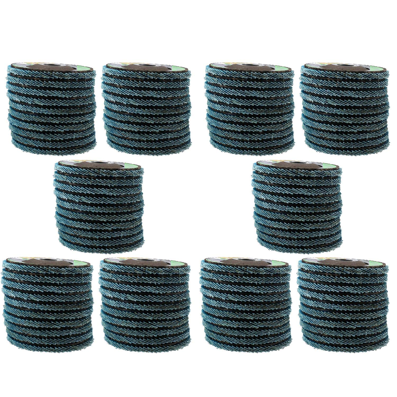 Ab Tools 40 Grit Zirconium Flap Discs For Sanding Grinding Removal 4-1/2” Grinder 100Pc