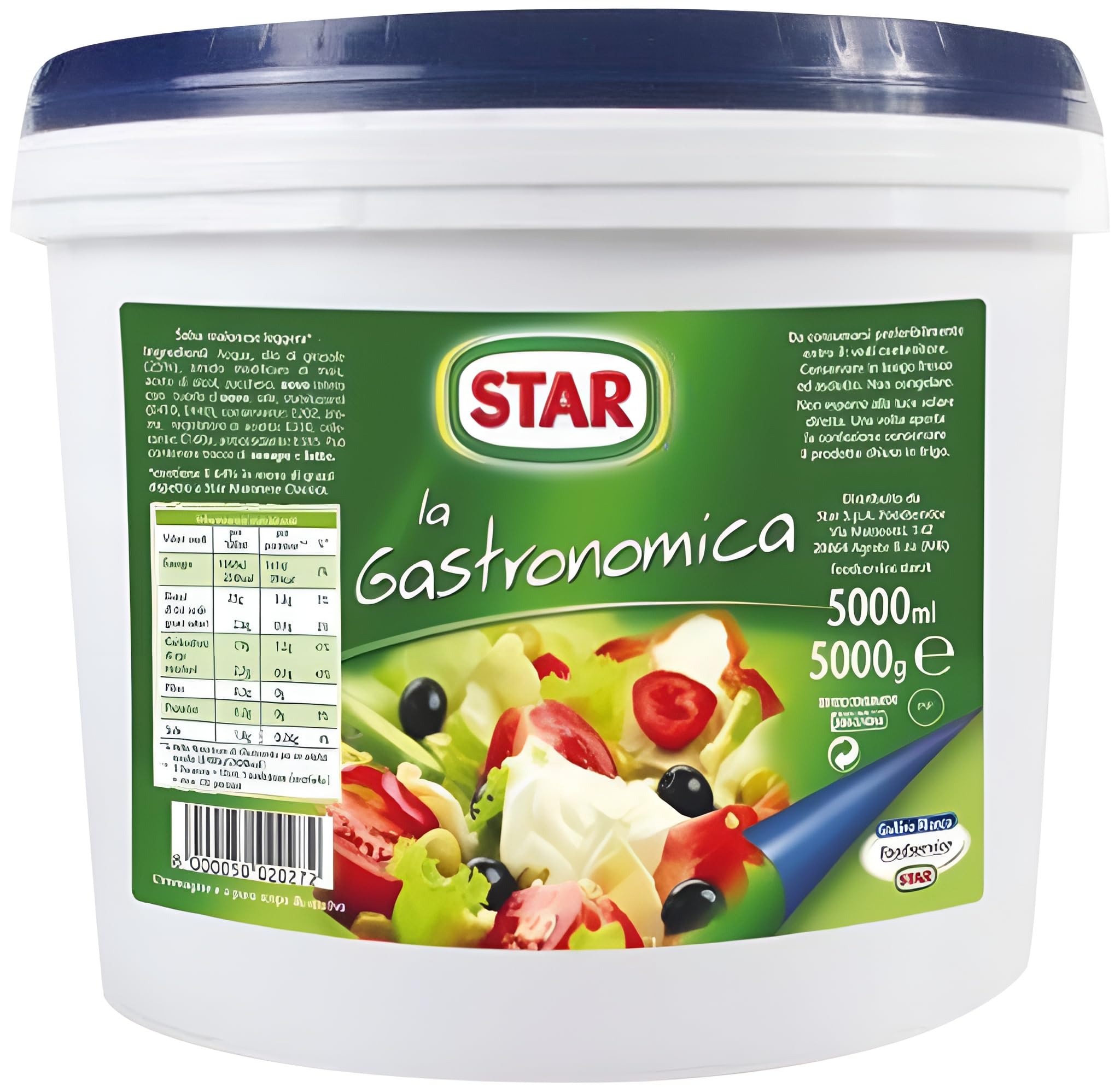 Star Maionese La Gastronomica 5kg – Formato Professionale per Uso Alimentare – Maionese Cremosa e Delicata, Ideale per Ristoranti, Catering e Uso Domestico