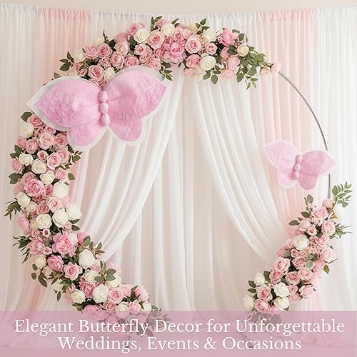 Miniatura 7 de Rainbows & Lilies Mariposas rosas, decoración de la habitación de las niñas, guardería del bebé, habitación de los niños; decoración de la pared de