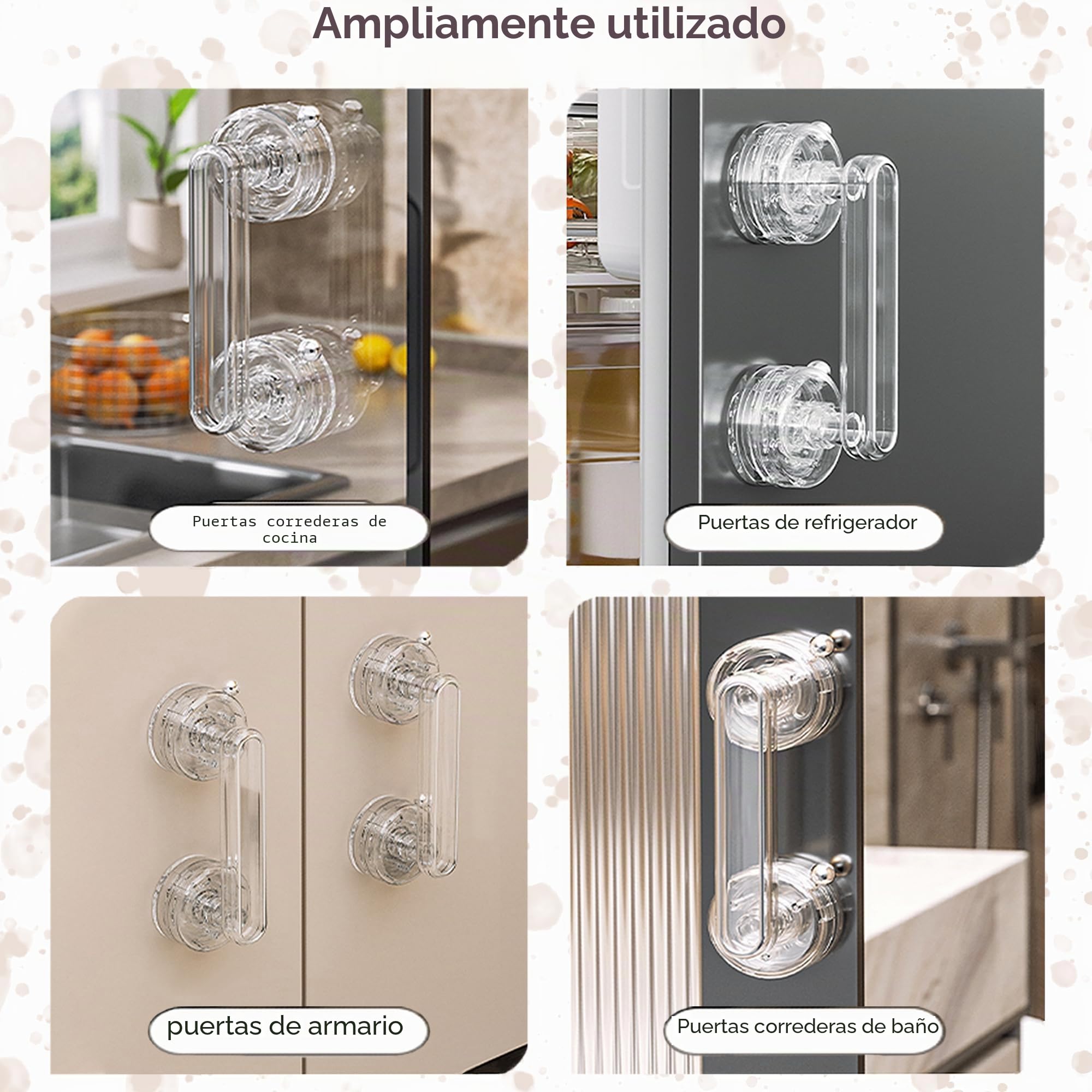 KAFENDA nuevo fuerte mango de ventosa, puerta de cristal y la manija de la ventana, gabinete, muebles mango auxiliar, sin necesidad de taladrar la instalación, extraíble