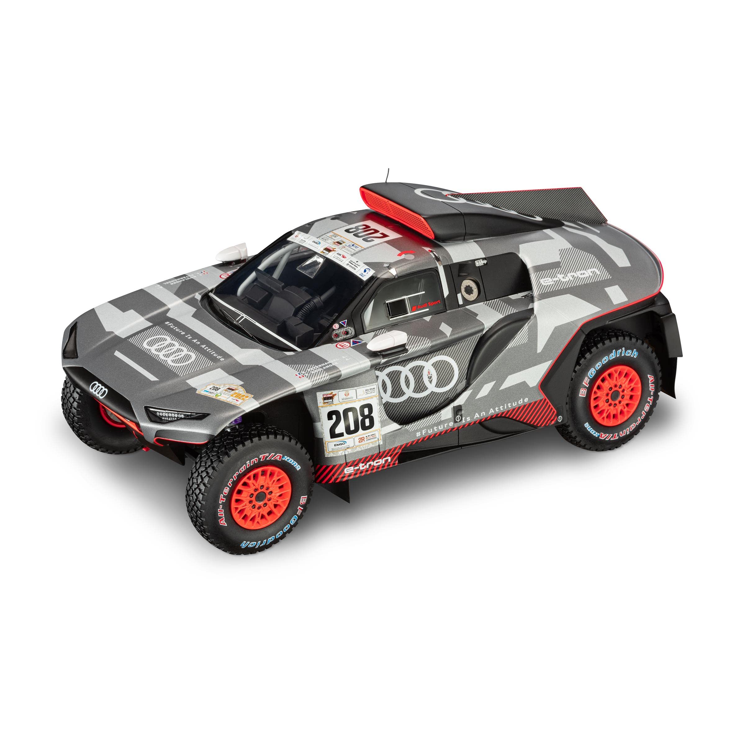 Audi 5022200151 Modellino auto 1:18 in miniatura RS Q e-tron #208 Peterhansel Boulanger, Winner Abu Dhabi Desert Challenge 2022