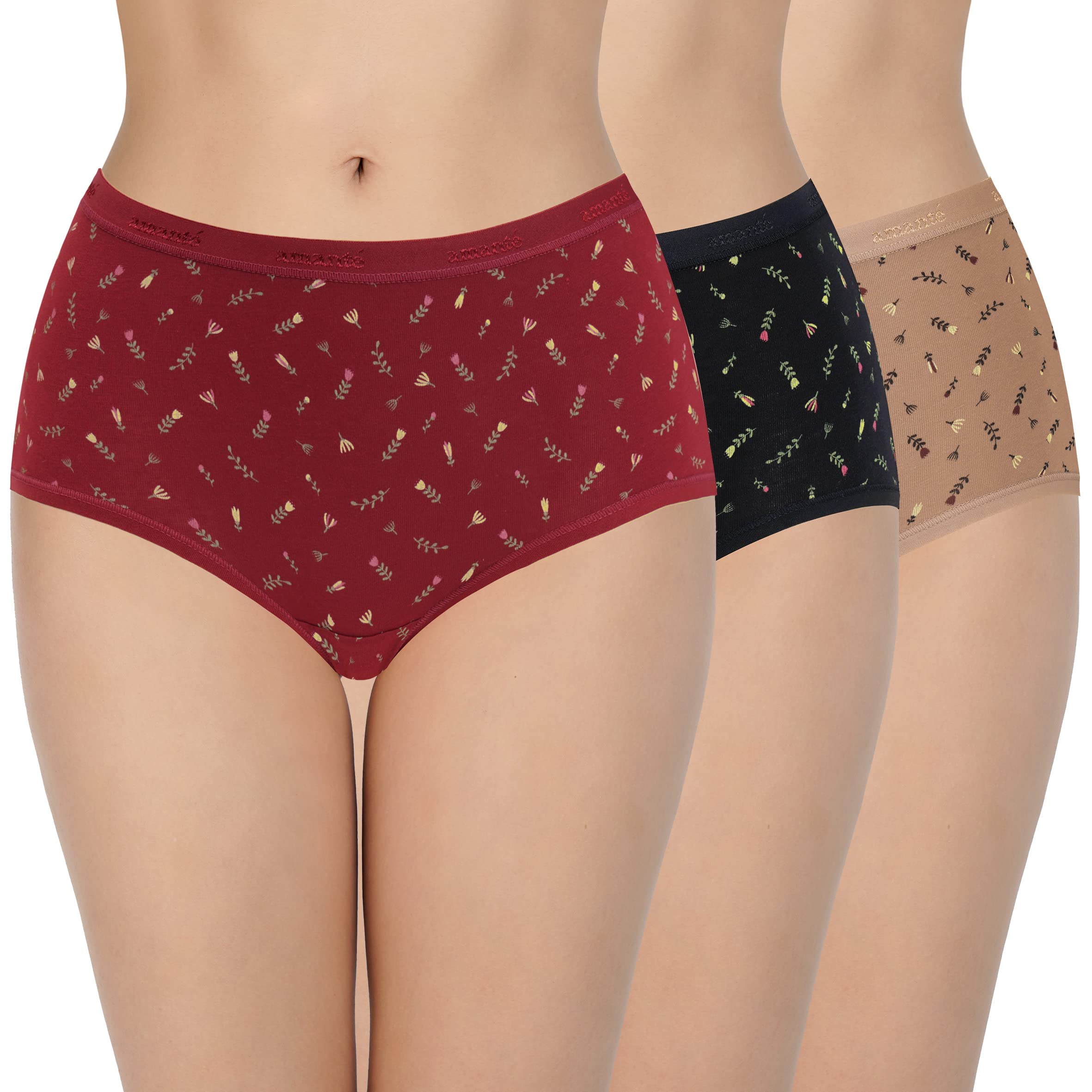 Printed Cotton Full Brief Panty Pack(Pack of 3)