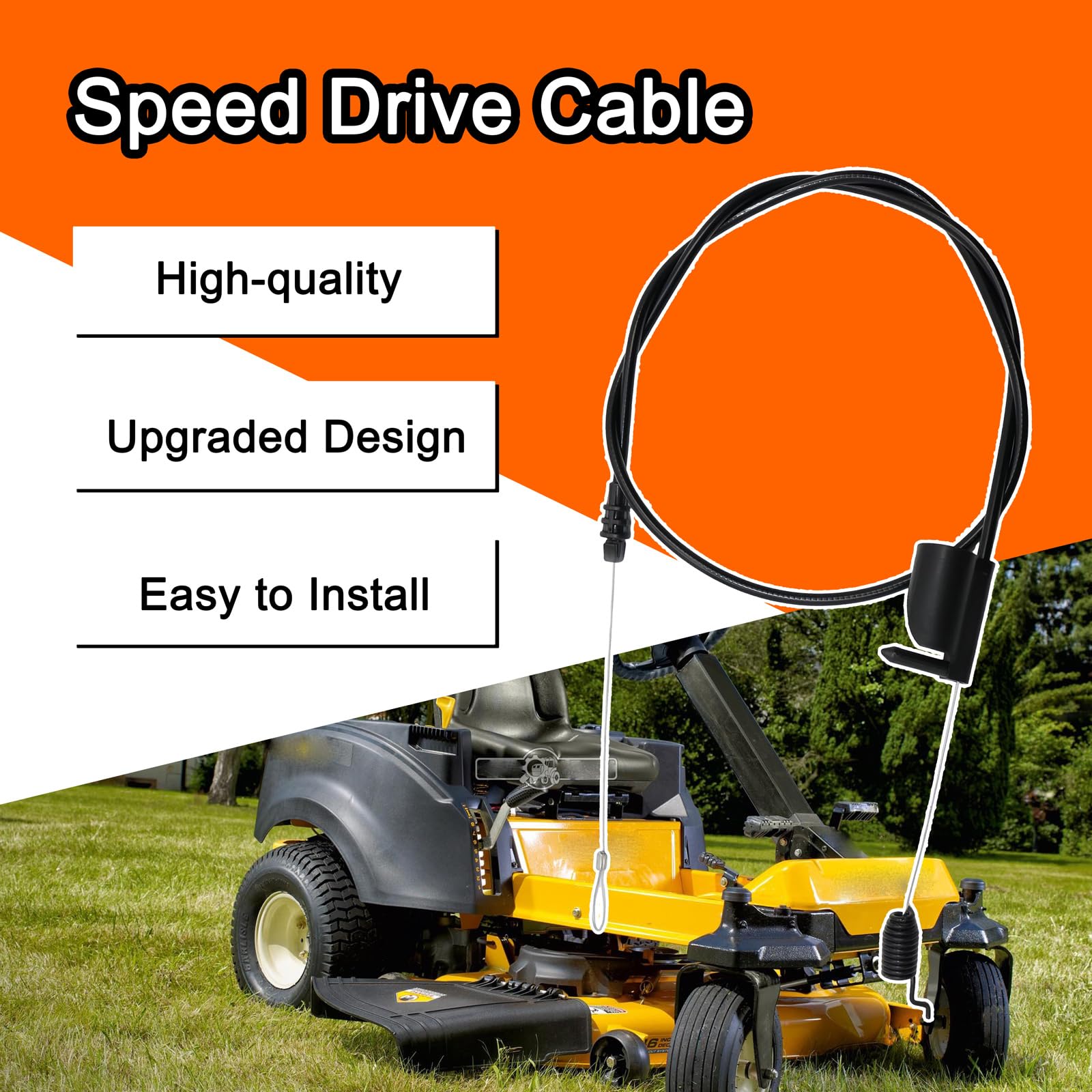 946-05121A - Cable de transmisión de velocidad de repuesto TroyBilt y Cub Cadetpara cortacésped de tracción trasera, compatible con M320 TB390ES TB380ES TB370 TB360 SP21S-H SP21SE SP21S SP21HW-H SP105