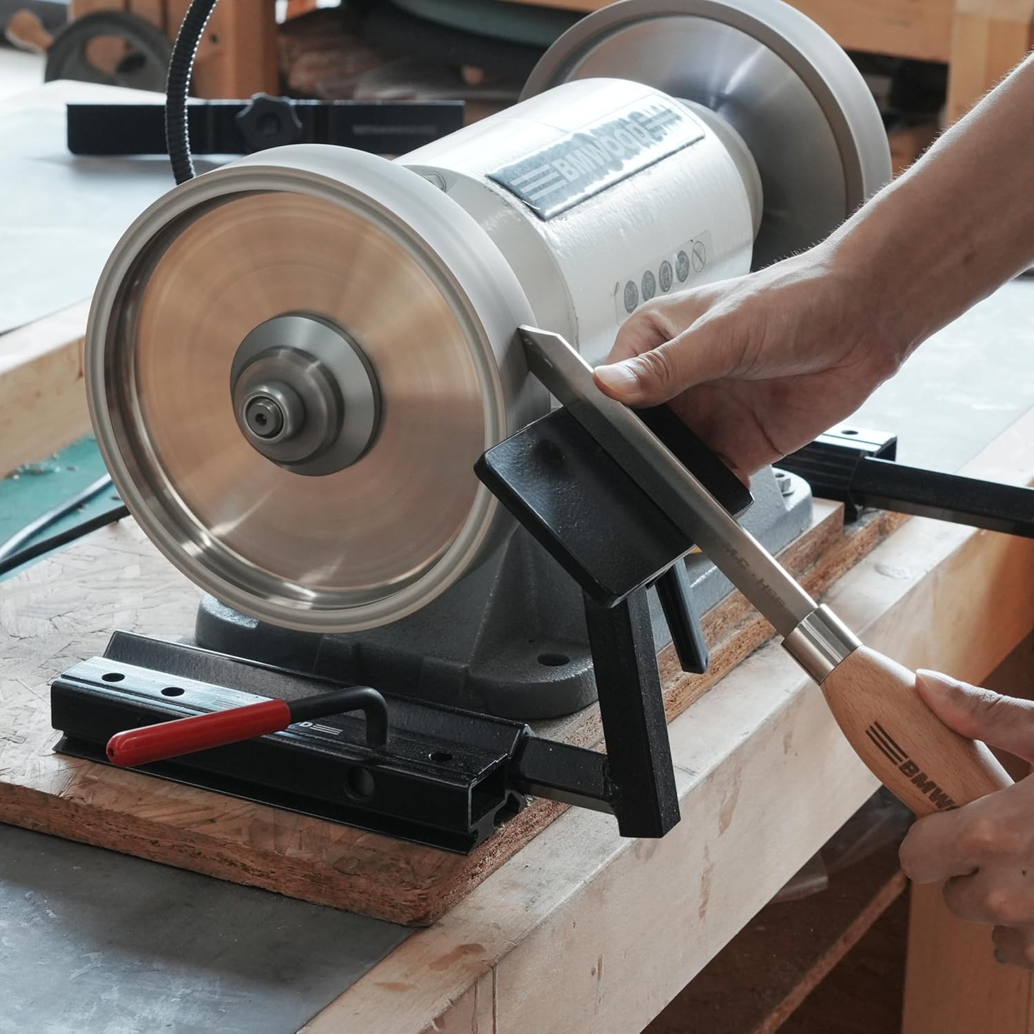 BG-GRIND4 4PCS Set Complete Grinding Jig System for Wood Chisels, Grind Sharpening System to Sharpen Lathe Turning Tools, Chisels, Skews, Bowl Spindle Gouges etc.