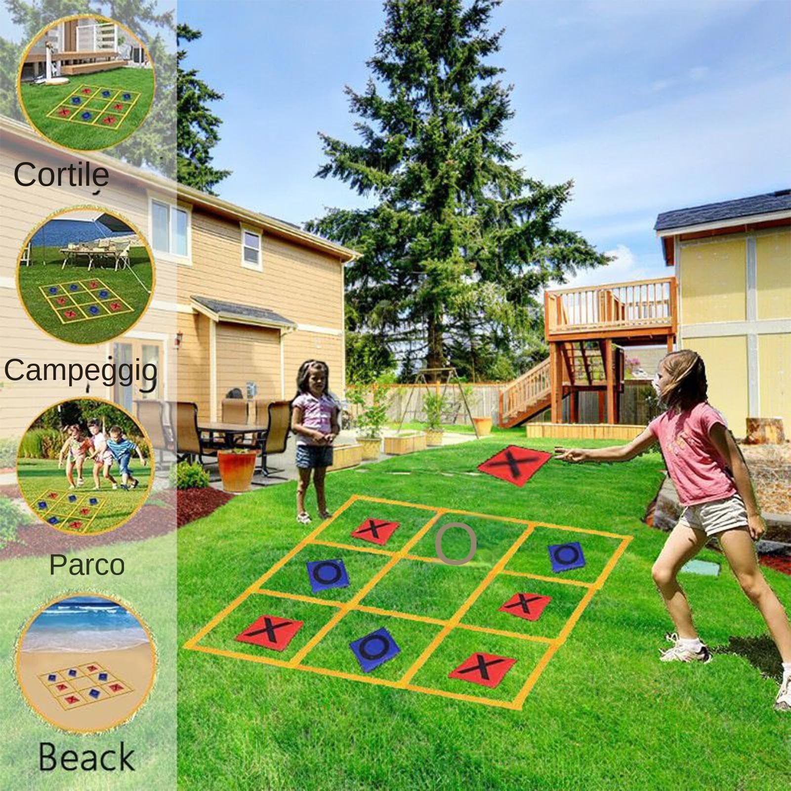 Outdoor Wurfspiel mit Säckchen Unterhaltsamer interaktiver Wurfspaß für den | Outdoor-Wurfspiel-Set für Camping, Familienaktivitäten, Garten, Picknick,