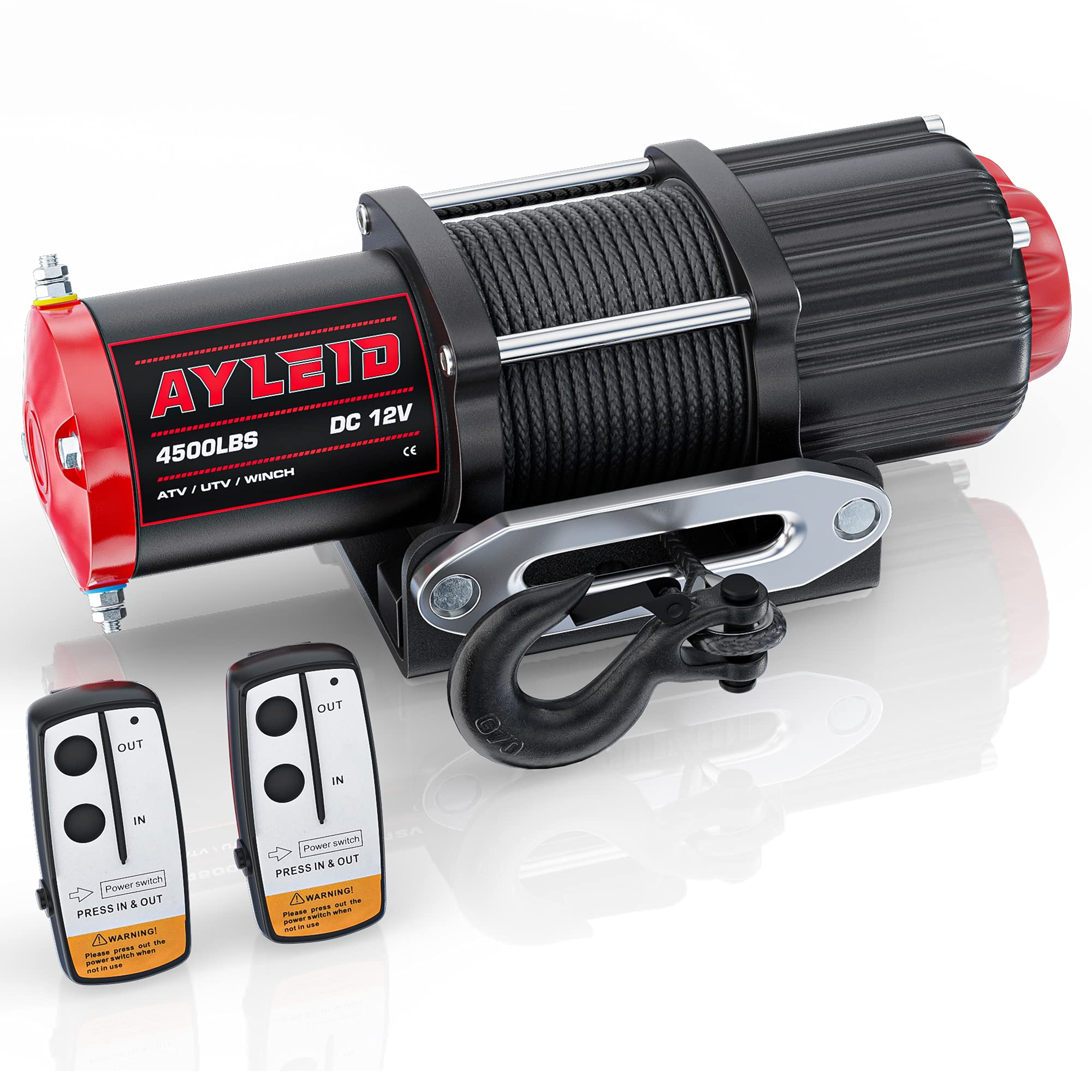 AYLEID 12V 4500LBS Load Capacity Electric ATV/UTV Winck