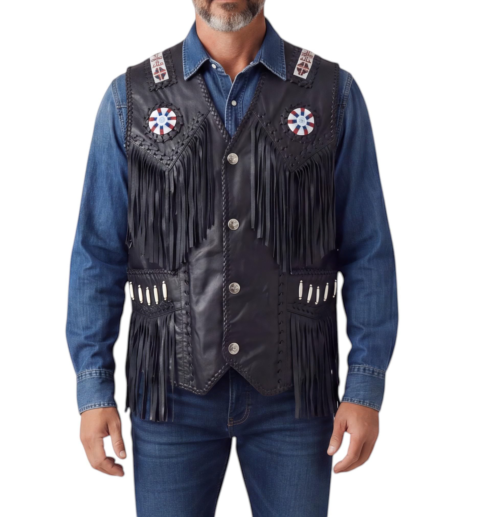 Men's Western Suede Leather Vest