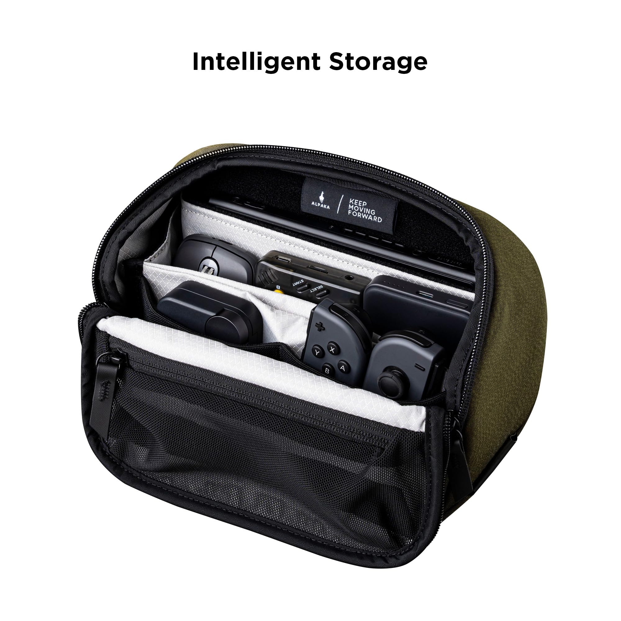 ALPAKA Vertex Pouch Mini 2L – Tech Organizer | Kabeltasche, Elektronik-Organizer, Umhängetasche für Tablets, wetterfestes Axoflux 300D