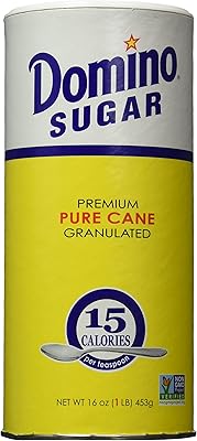 Domino Premium Pure Cane Granulated Sugar with Easy Pour Recloseable Top 16 oz. (Pack of 6)
