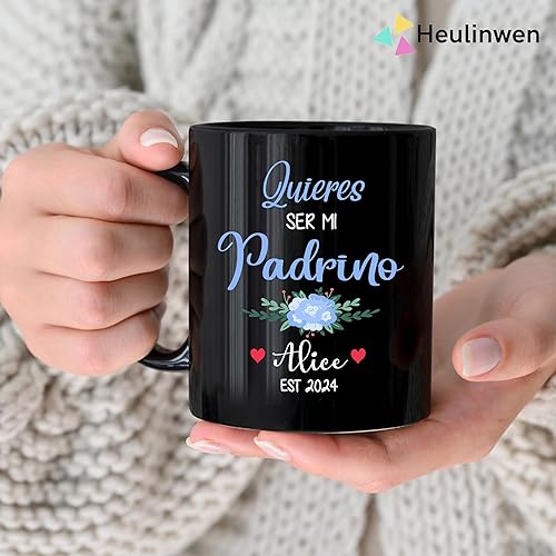 Miniatura 7 de Padrinos De Bautizo Propuesta Set 2 Tazas Café 11Oz, Quieres Ser Mis Padrinos De Bautizo, Quieres Ser Mi Madrina est 2024, Dios Padrinos Presenta