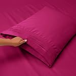 Hearth & Harbor Full Size Sheets - 4 Piece Bed Sheet Set, Hotel Luxury Double Brushed Bed Sheets - Extra Soft Bedding Sheets & Pillowcases, Full, Magenta