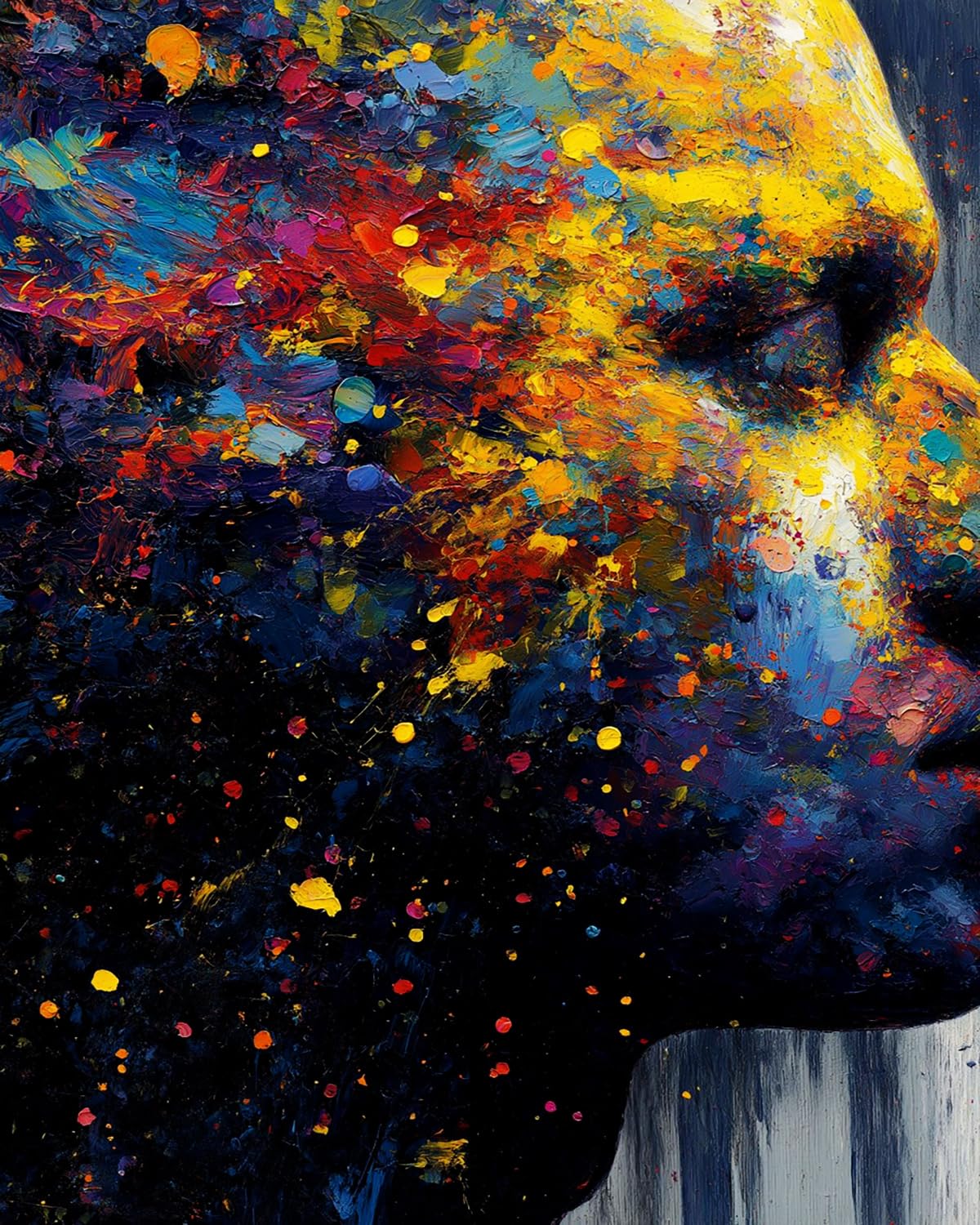 Liubaishi Multicolour Paint By Numbers For Adults, Colourful Profile, 40X50 Cm Acrylic Canvas Painting Kit