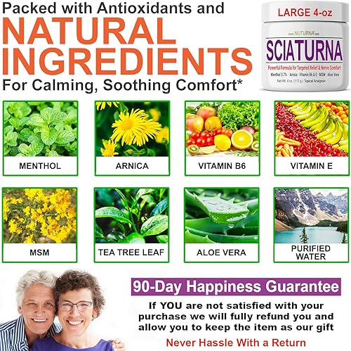 Miniatura 4 de Crema para el dolor nervioso de ciática - Crema de confort de fuerza máxima para pies, manos, piernas, dedos, espalda - Arnica natural de ultra
