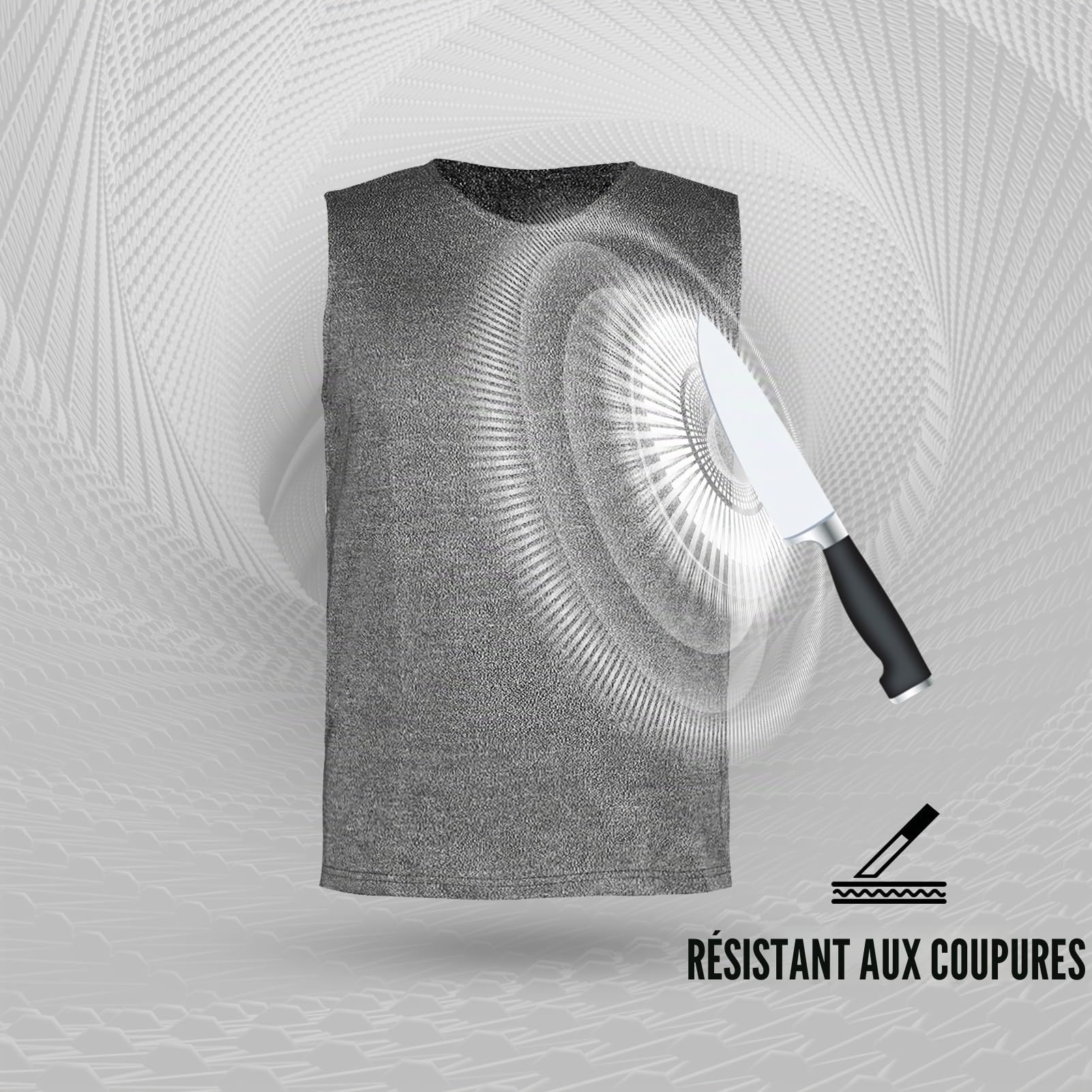 Gilet résistant aux coupures, vêtements de sécurité, gilet Anti-coup de couteau, niveau 5, vêtements de protection, vêtements de travail,Gilet anti-coupure professionnel (XL)