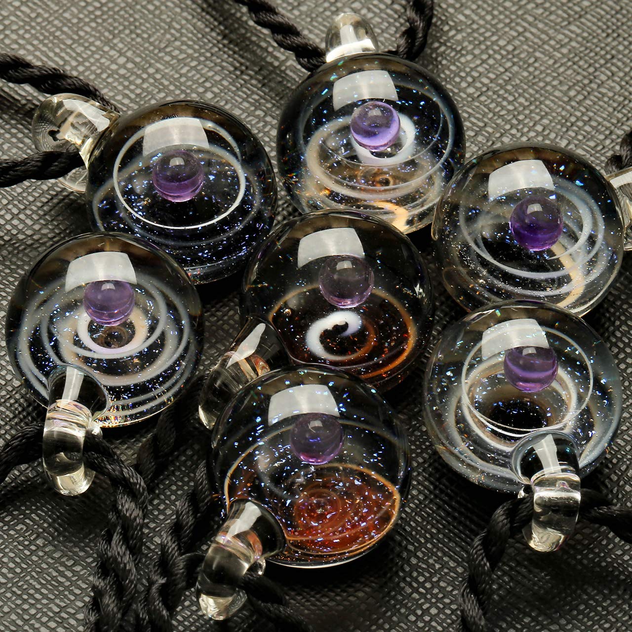 Jovivi Unique Design Glass Universe Ball Necklace Galaxy Planet - Main Image