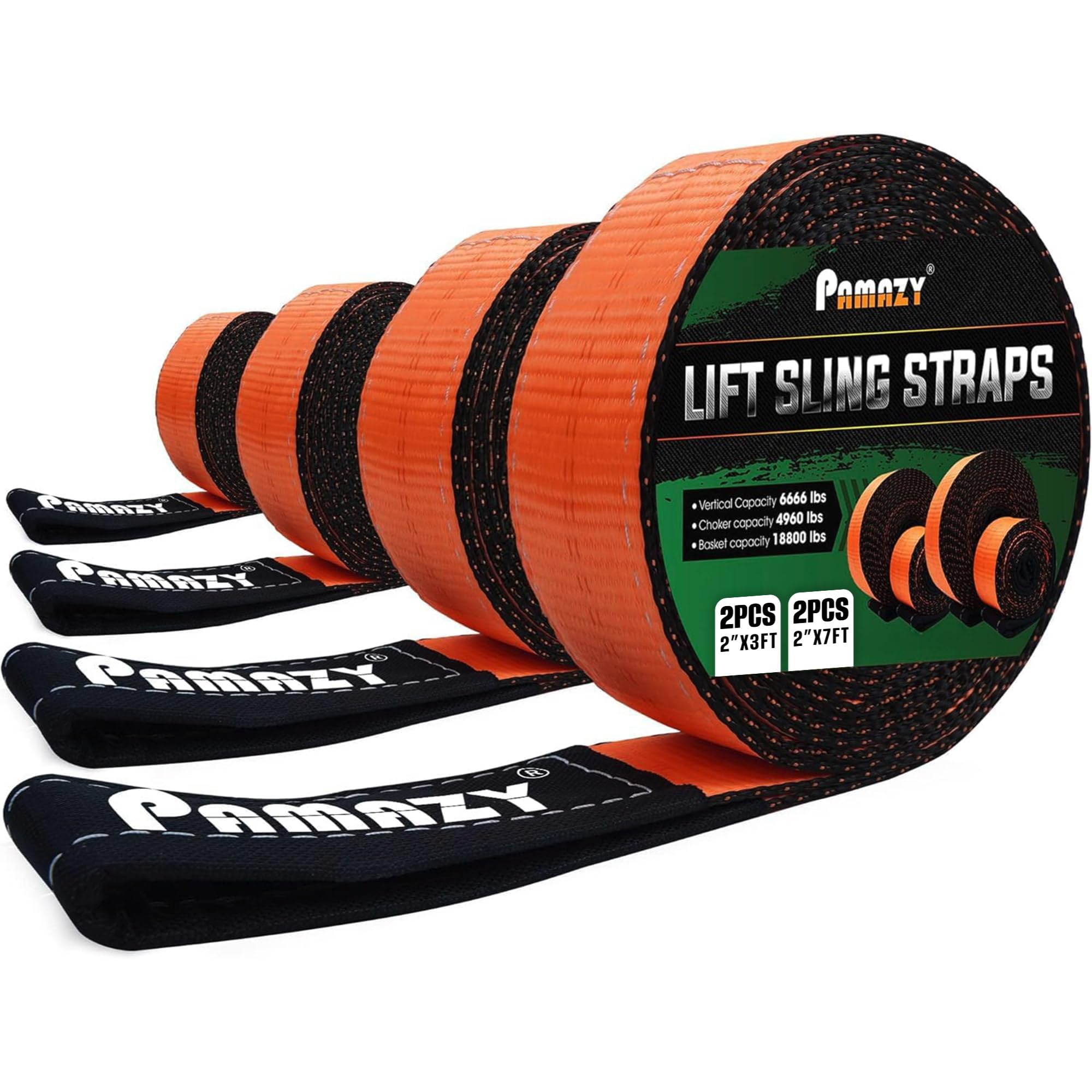 Heavy Duty Lift Sling Straps - 18800lbs Capacity -1
