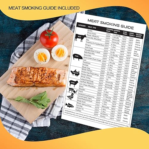 Miniatura 4 de Paquete de 9 tablones de cedro rojo occidental para asar salmón, tablones de parrilla de 7 x 3.7 pulgadas, accesorios de barbacoa para asar